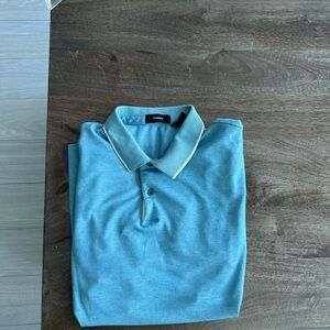 Theory Blue Polo Shirt Classic Design